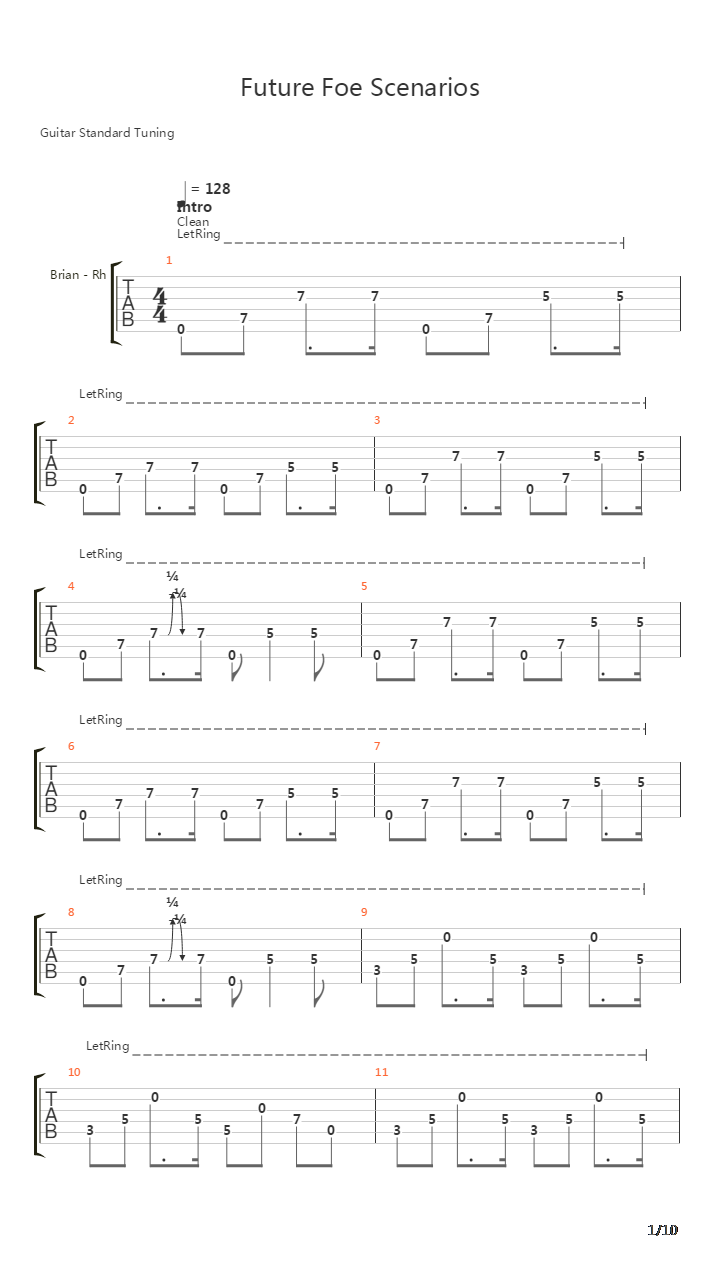 Future Foe Scenarios吉他谱