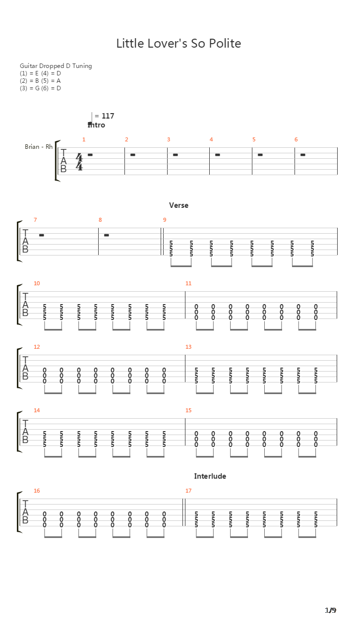 Little Lovers So Polite吉他谱