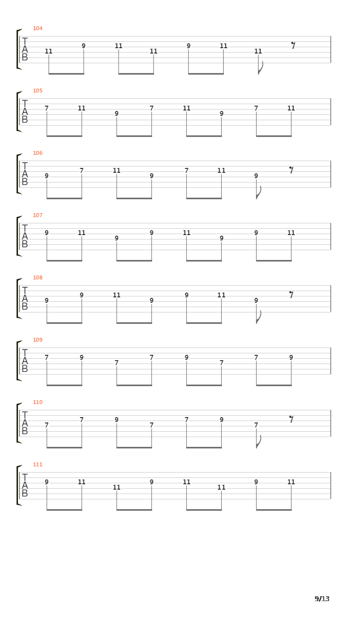 Substitution吉他谱