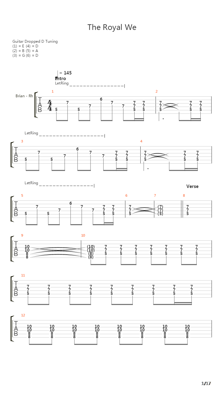The Royal We吉他谱
