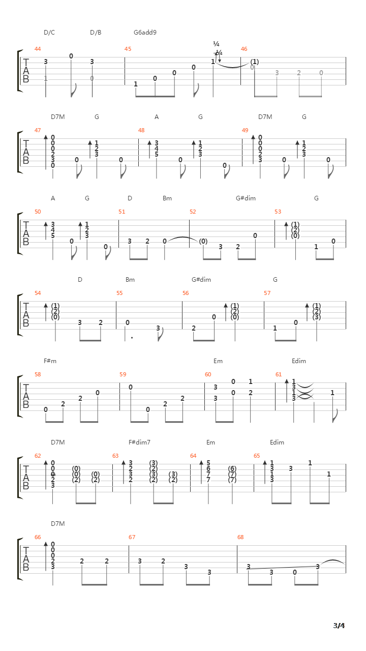 Overs吉他谱