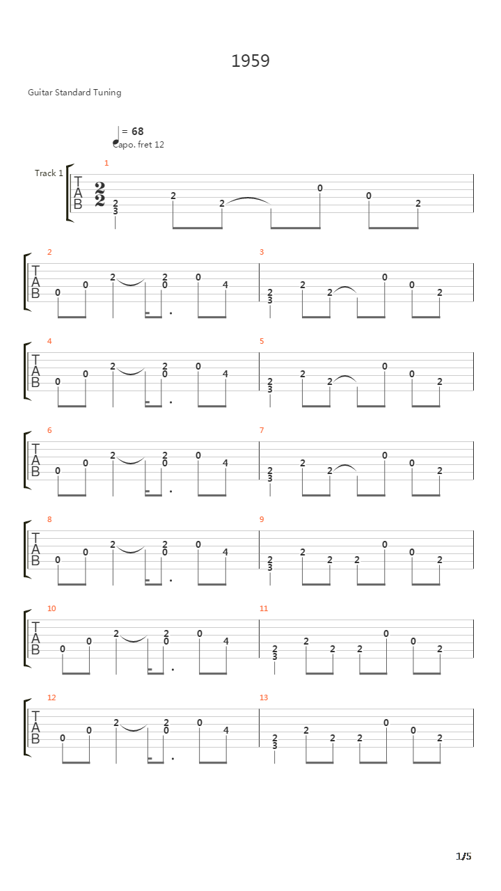 1959吉他谱