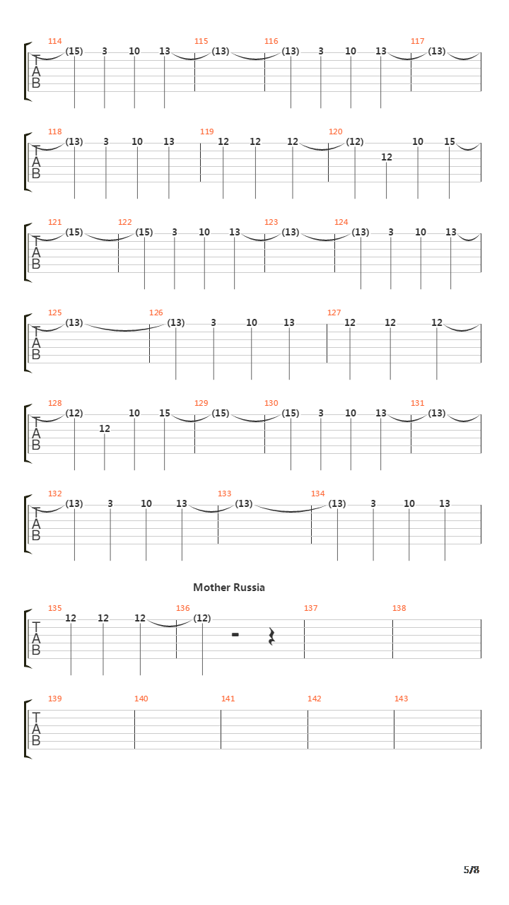 Dominion Mother Russia吉他谱