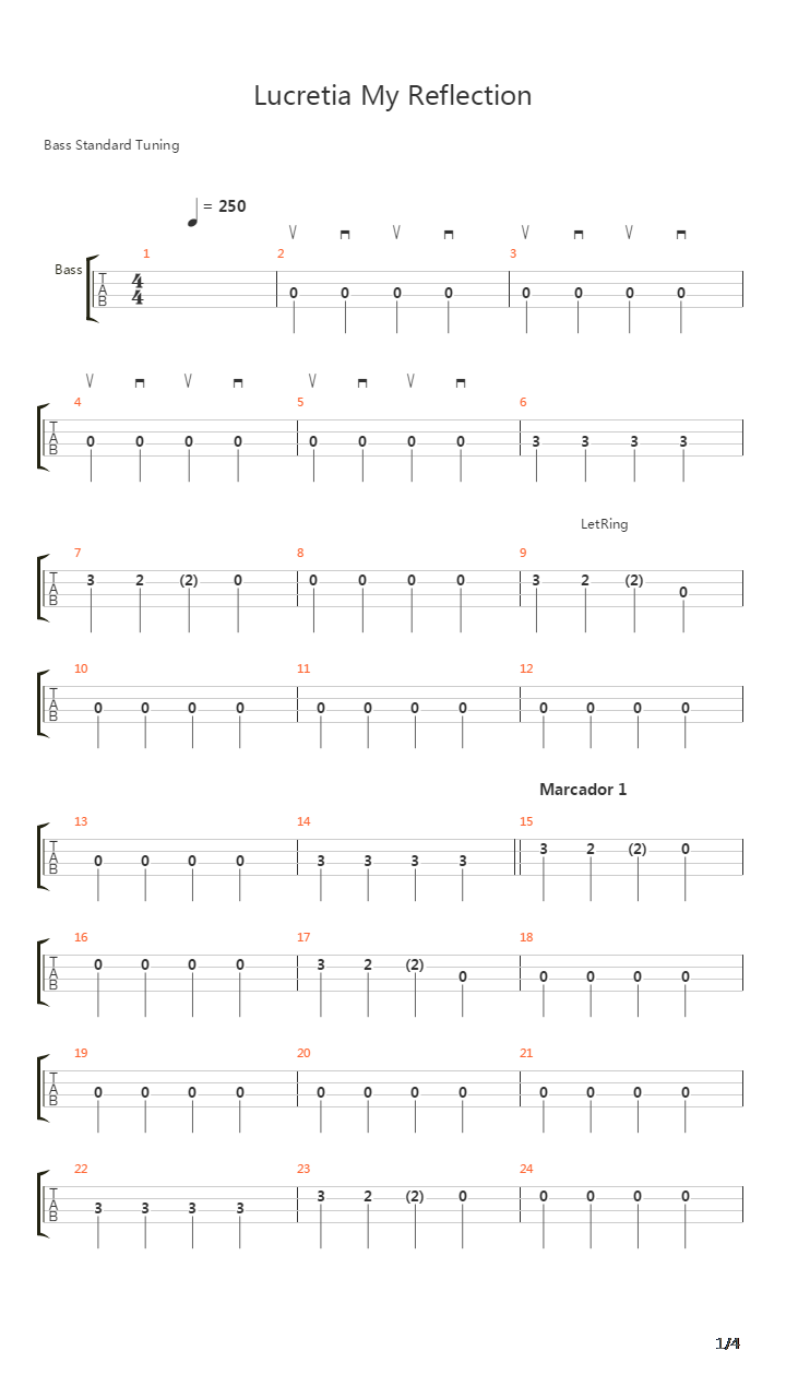 Lucretia My Reflection吉他谱