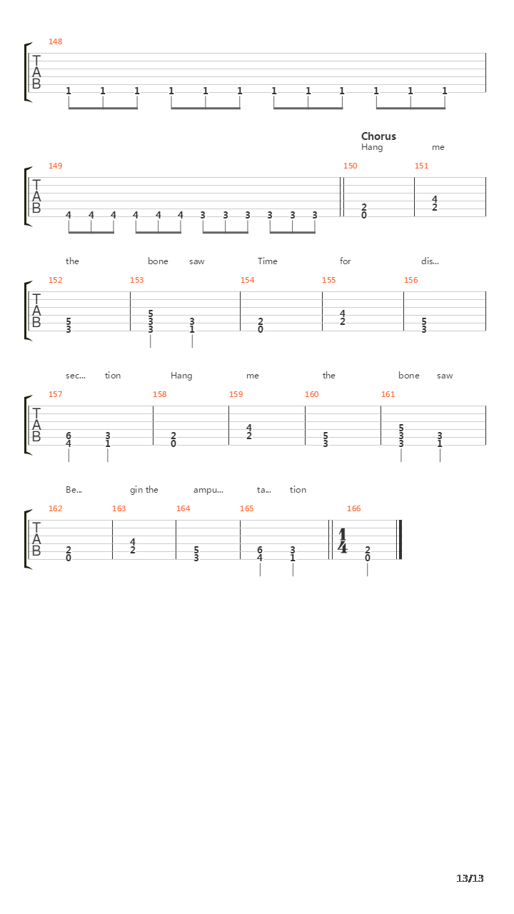 Bonesaw吉他谱