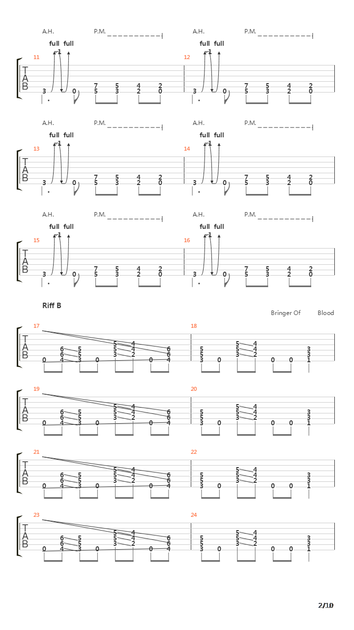 Bringer Of Blood吉他谱