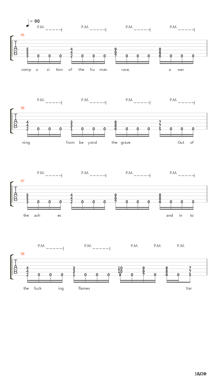 Decomposition Of The Human Race吉他谱