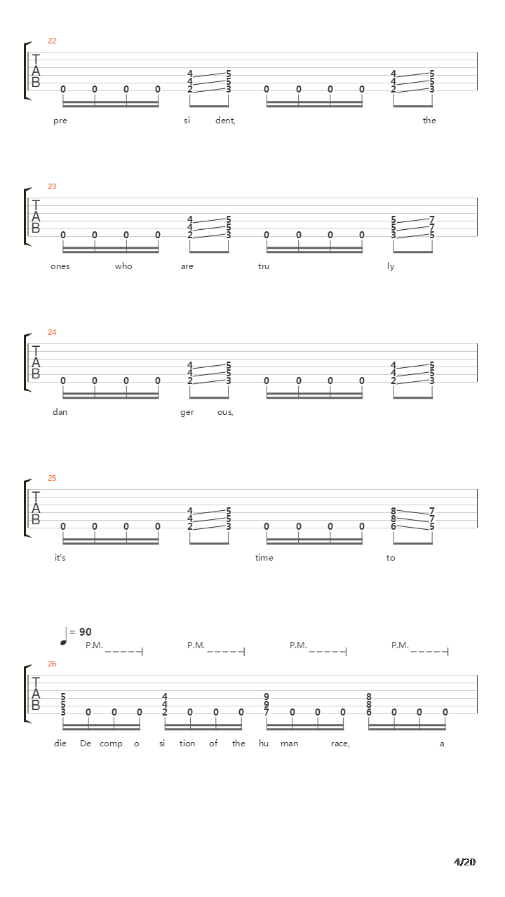 Decomposition Of The Human Race吉他谱