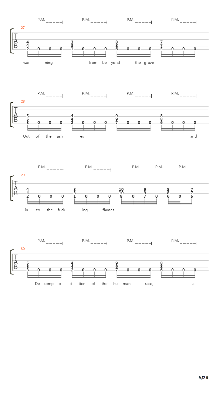 Decomposition Of The Human Race吉他谱