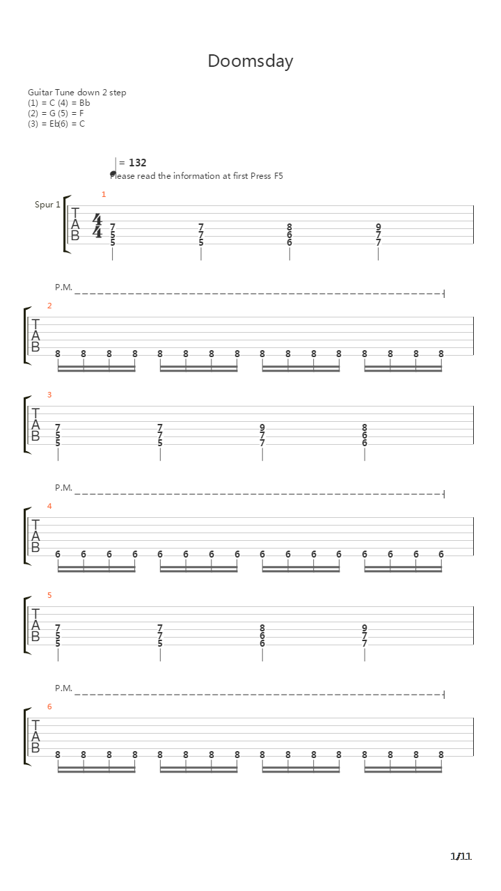 Doomsday吉他谱