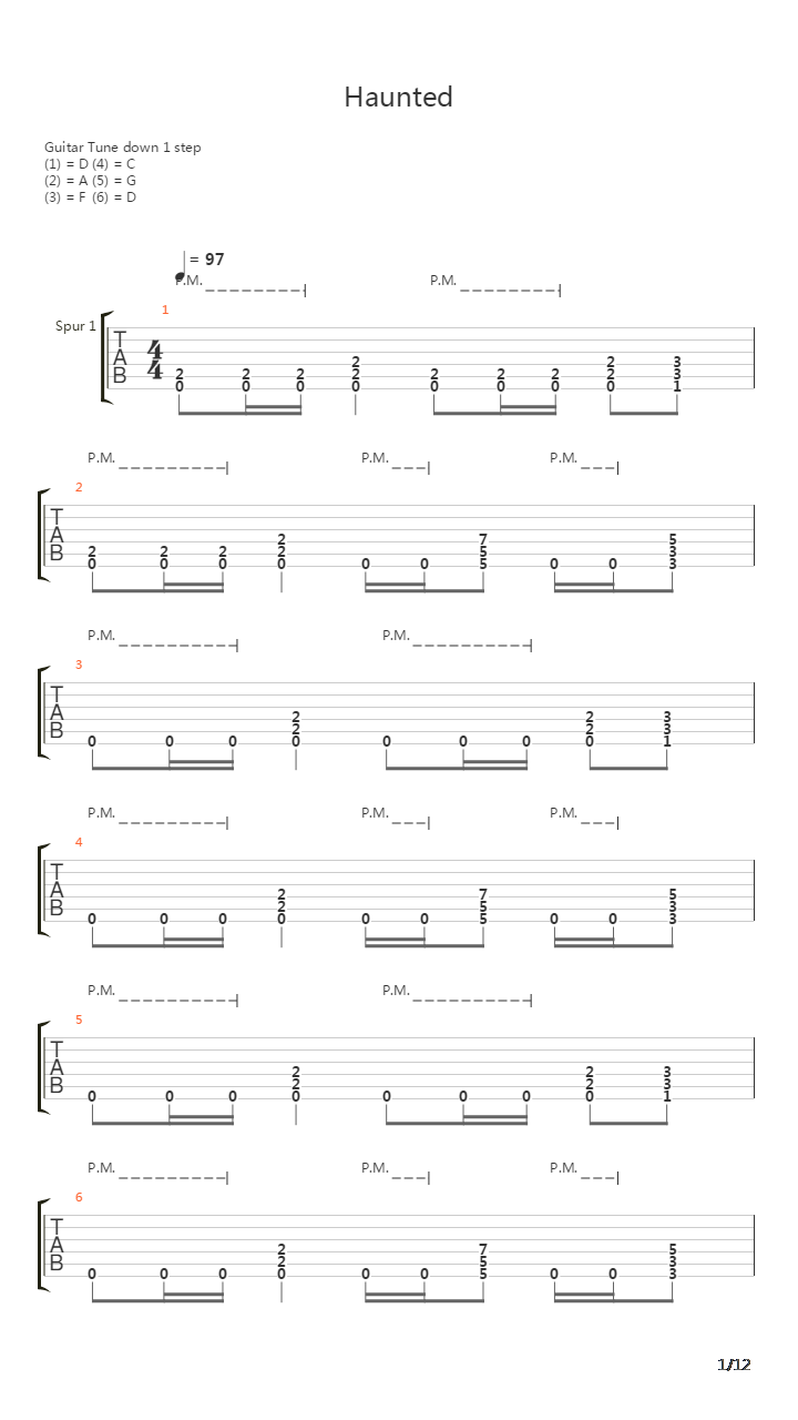Haunted吉他谱