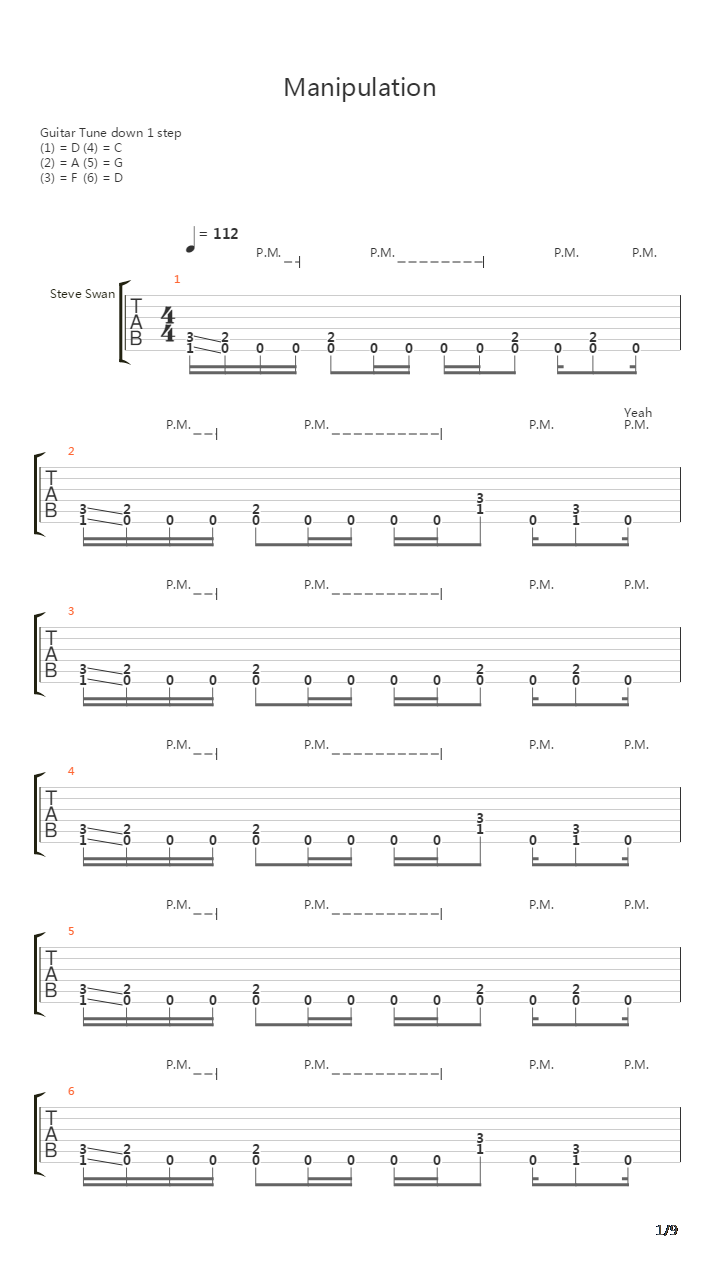 Manipulation吉他谱