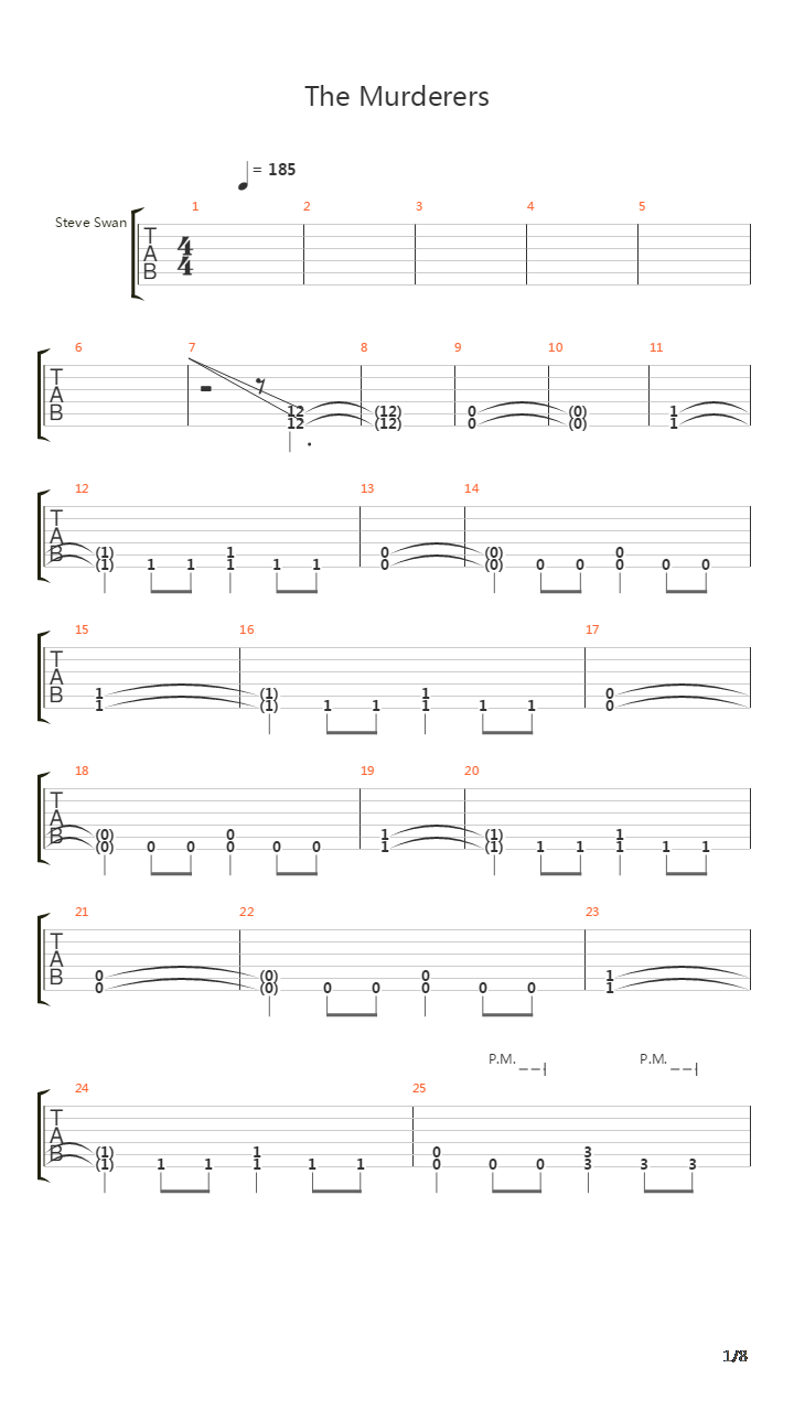 Murderers吉他谱