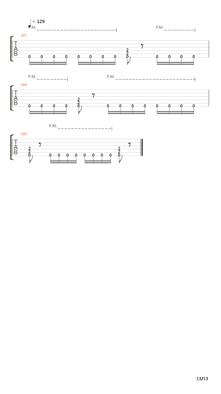 One Bullet Left吉他谱