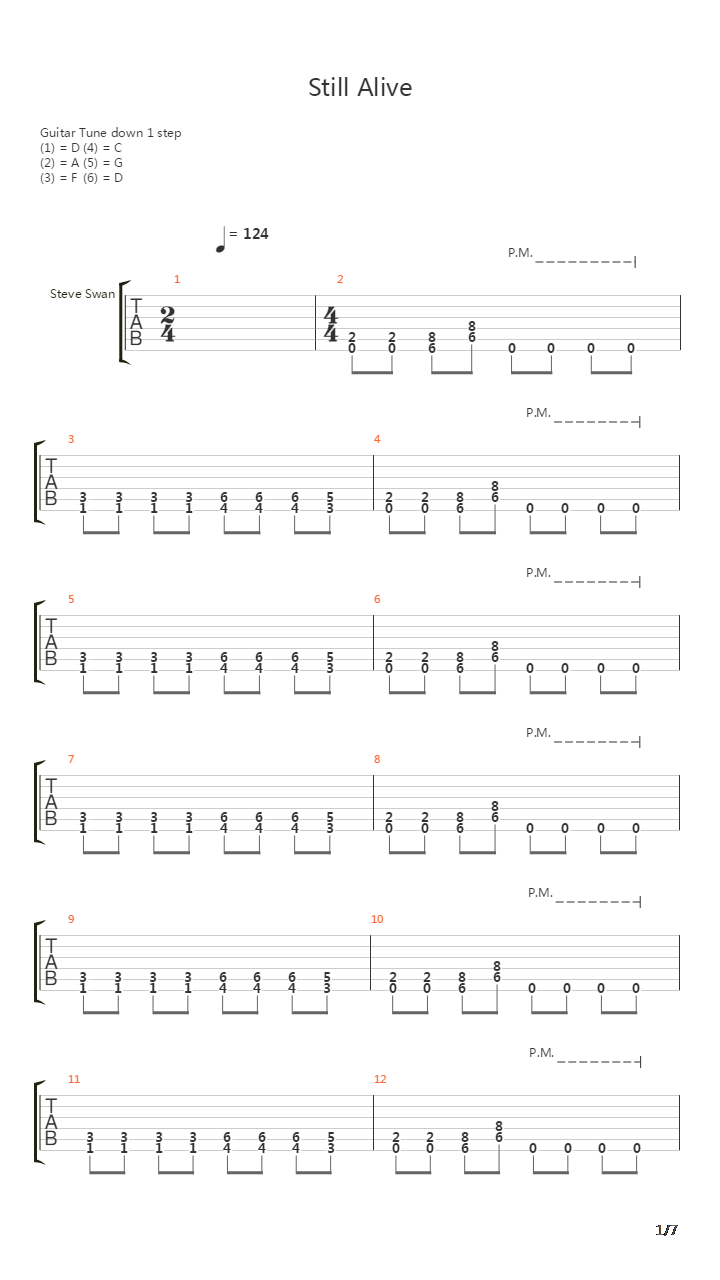 Still Alive吉他谱