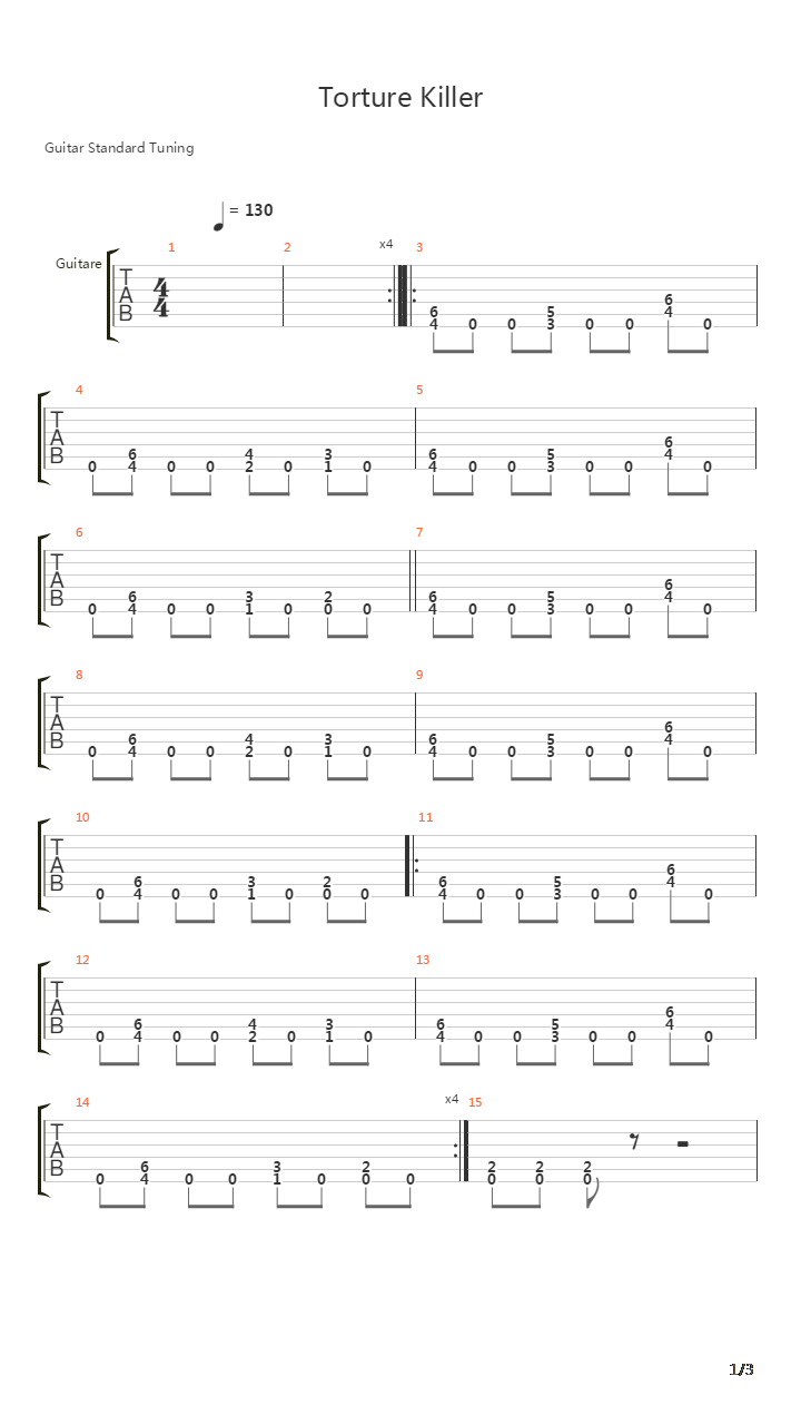 Torture Killer吉他谱