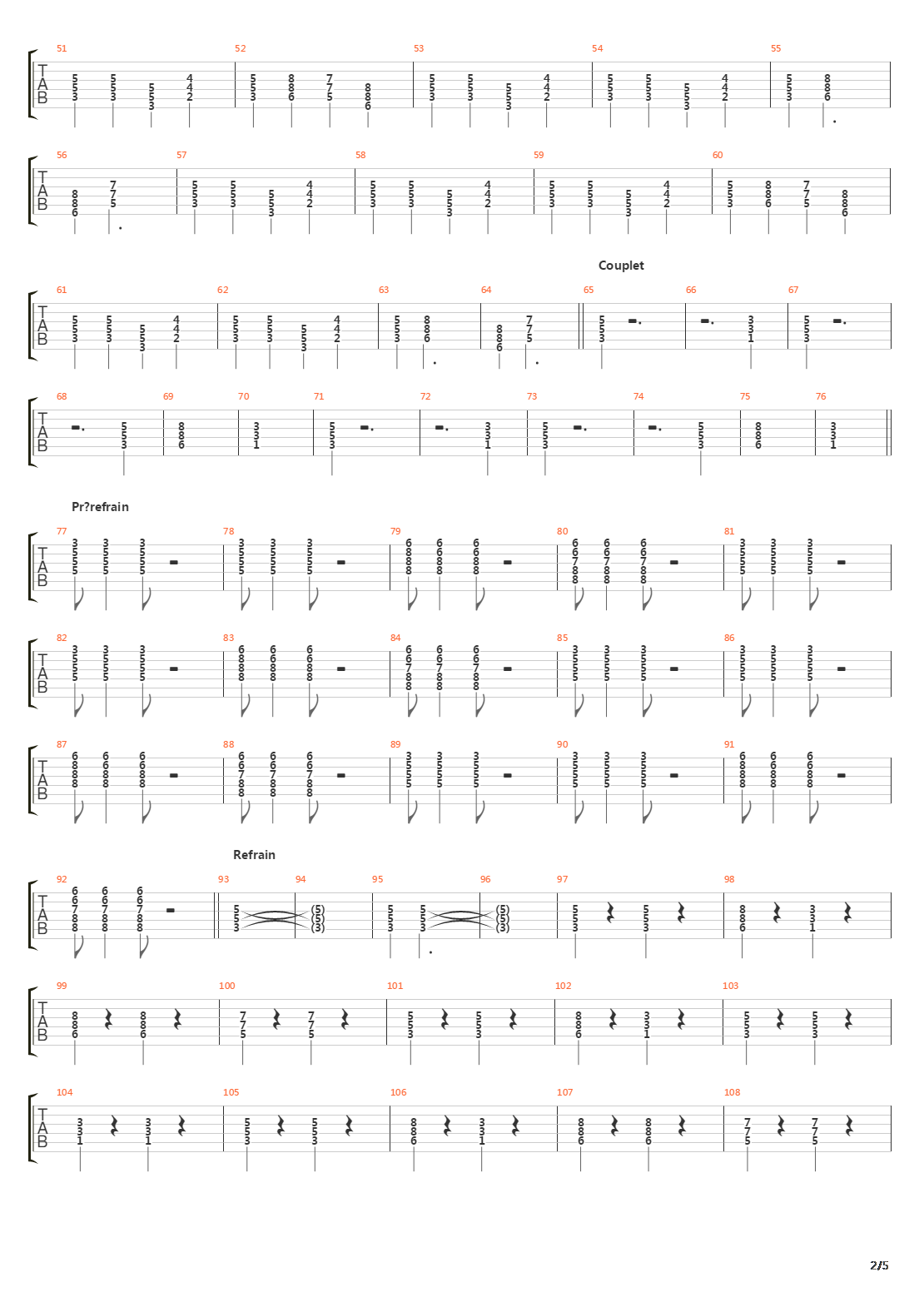 Estampida吉他谱