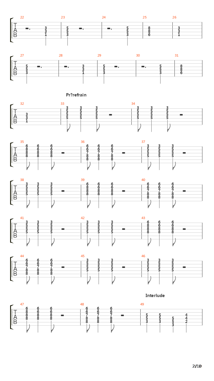 Estampida吉他谱