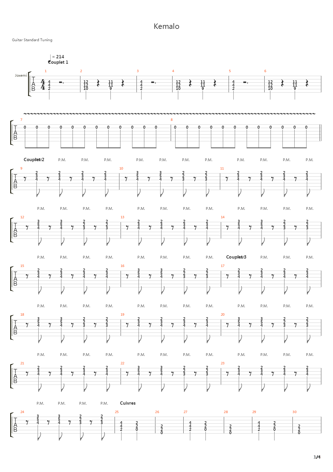 Kemalo吉他谱