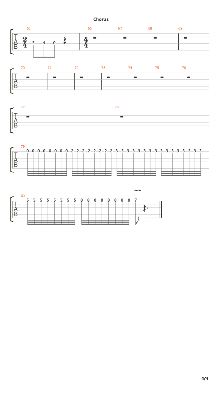 Falling Inside The Black吉他谱