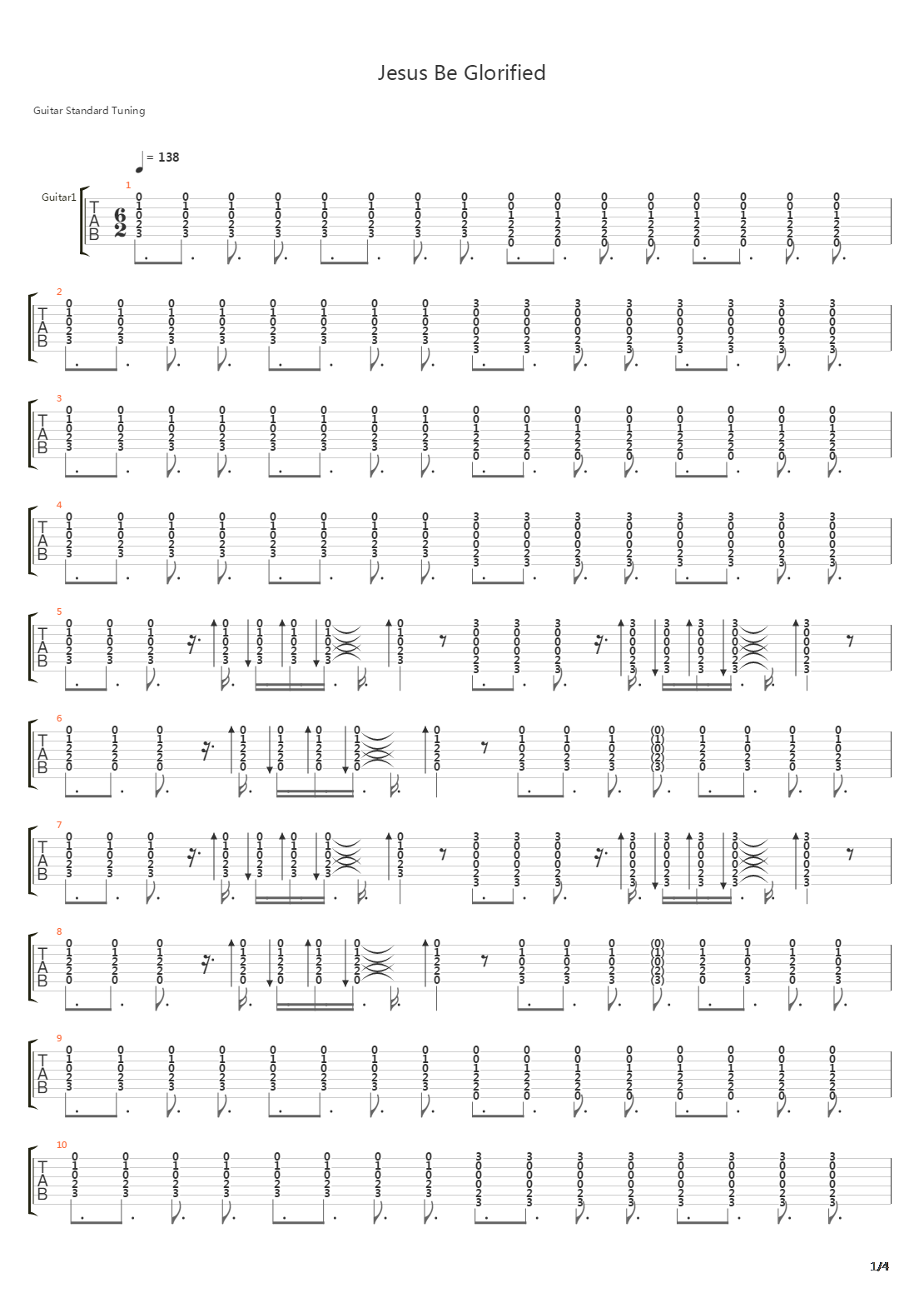 Jesus Be Glorified吉他谱