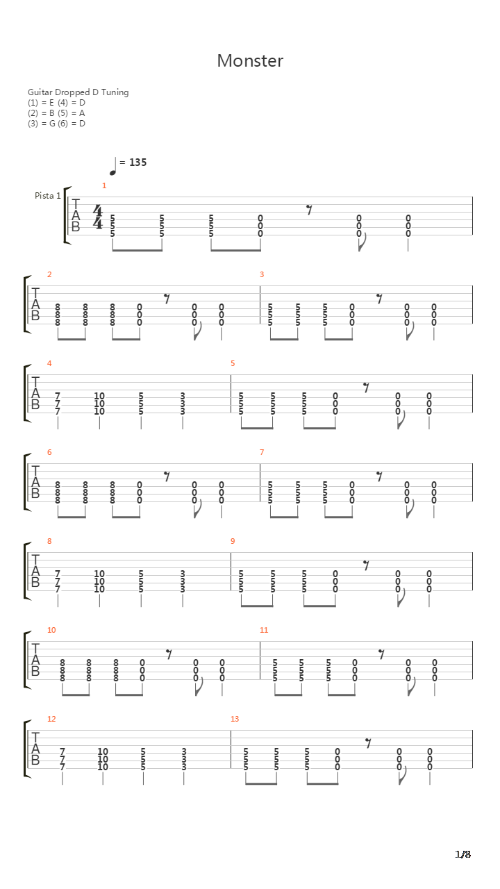 Monster吉他谱