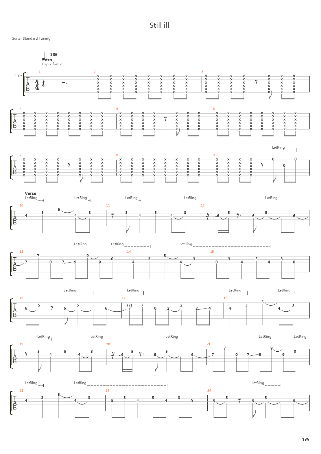 Still Ill吉他谱