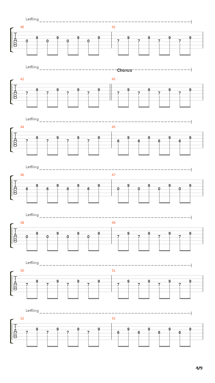 Chasing Cars吉他谱