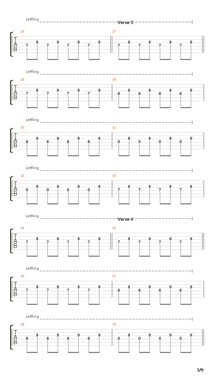 Chasing Cars吉他谱