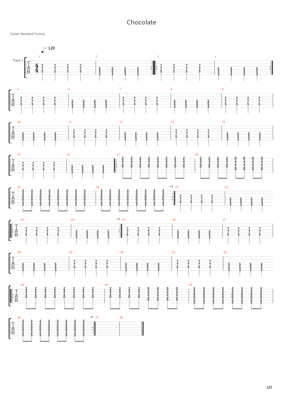 Chocolate吉他谱