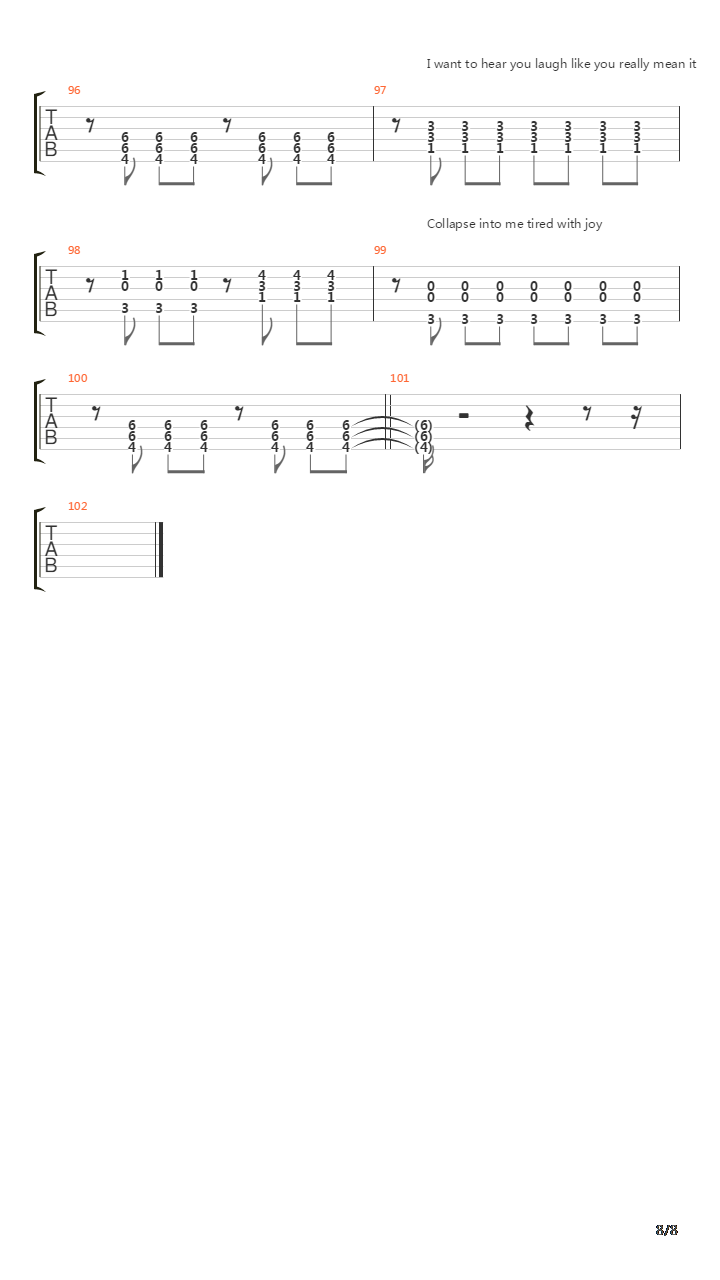 Hands Open吉他谱
