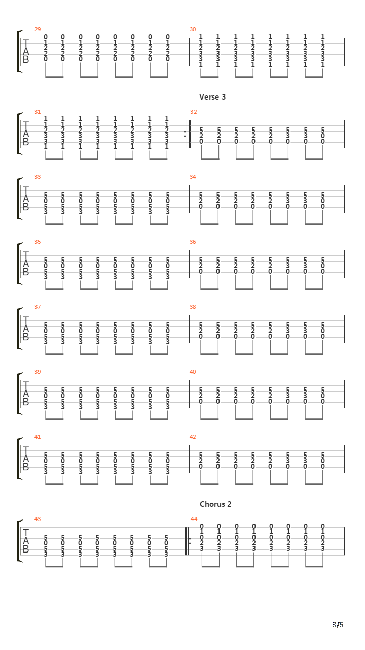 Run吉他谱