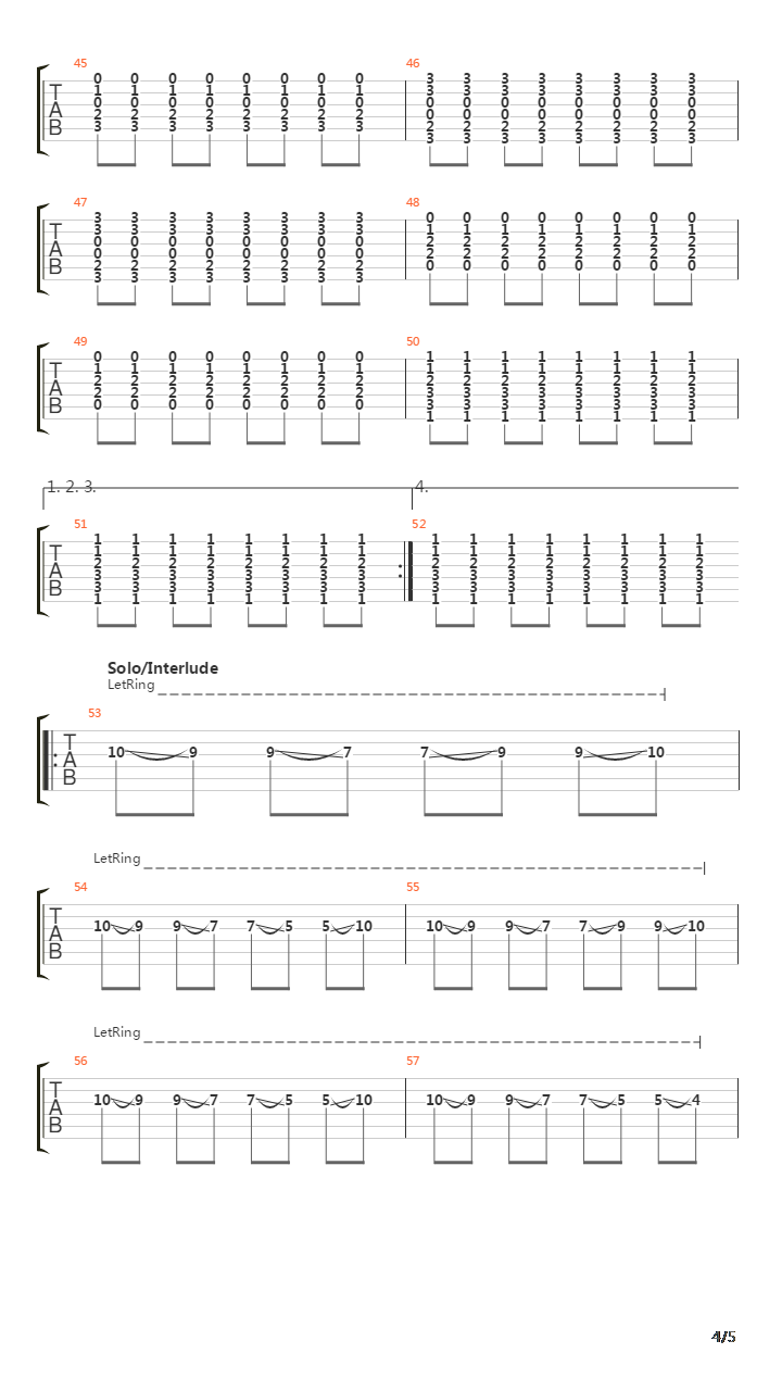 Run吉他谱