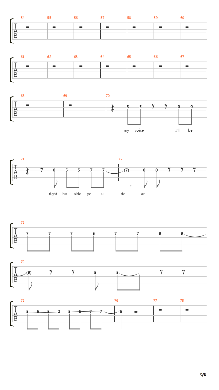 Run吉他谱