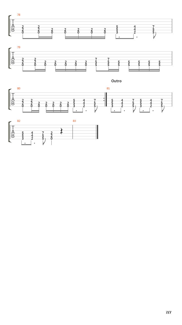 Ausgebombt吉他谱