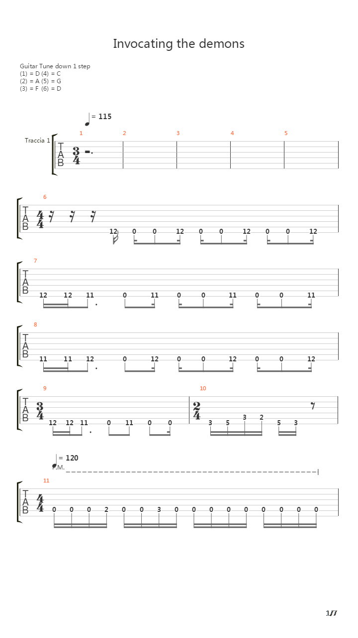 Invocating The Demons吉他谱