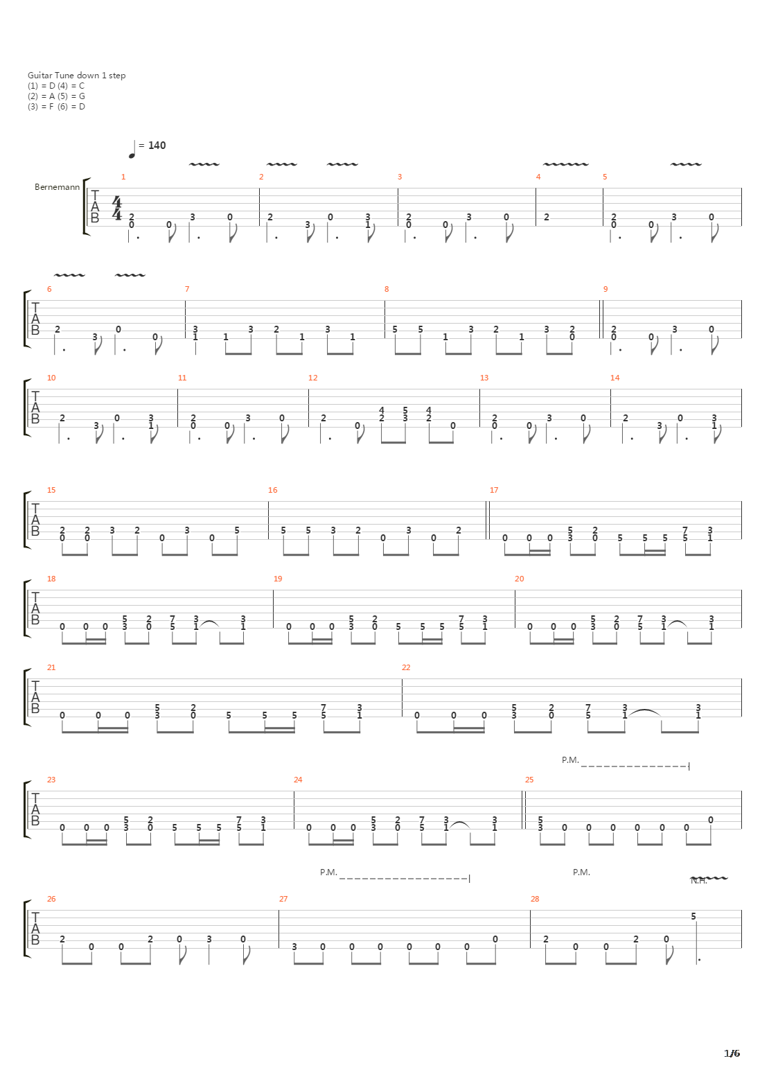 M-16吉他谱