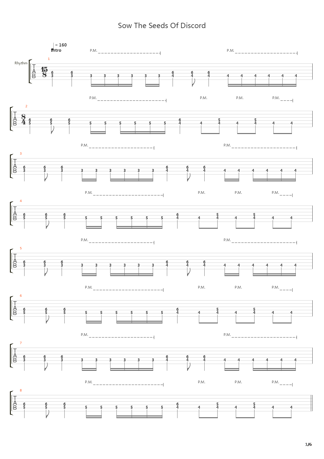 Sow The Seeds Of Discord吉他谱