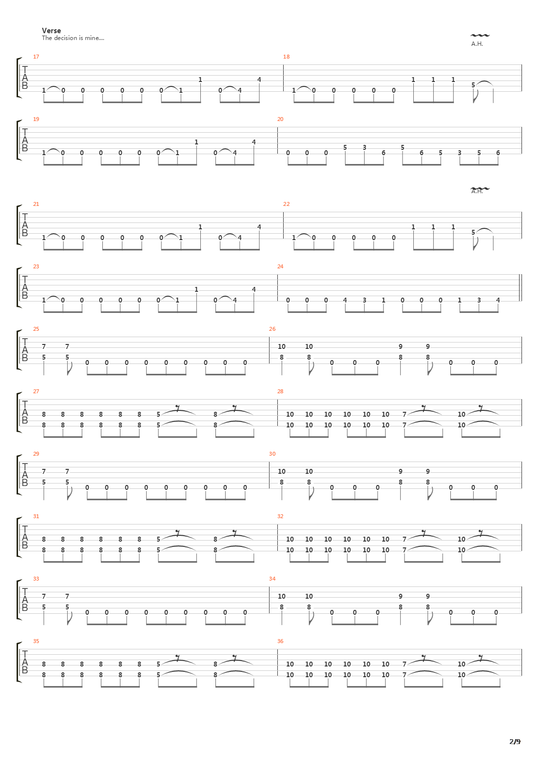 As The Sleeper Awakes吉他谱