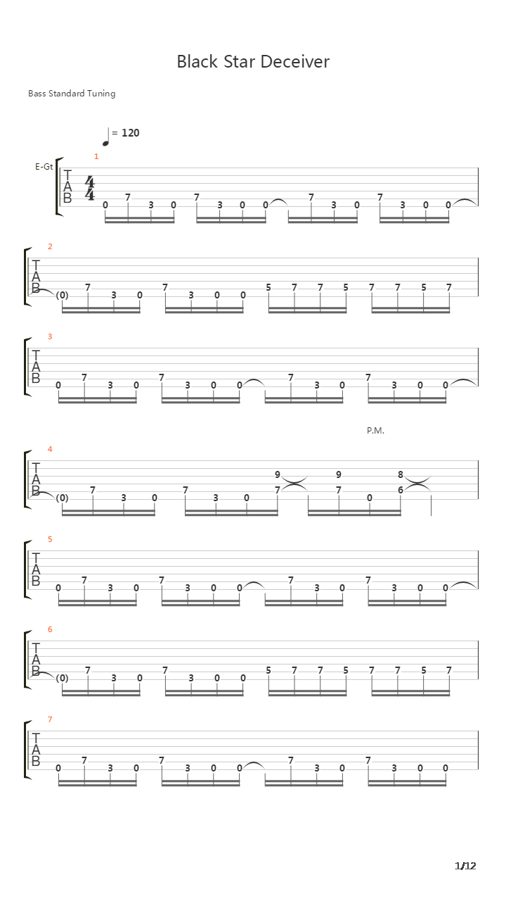 Black Star Deceiver吉他谱