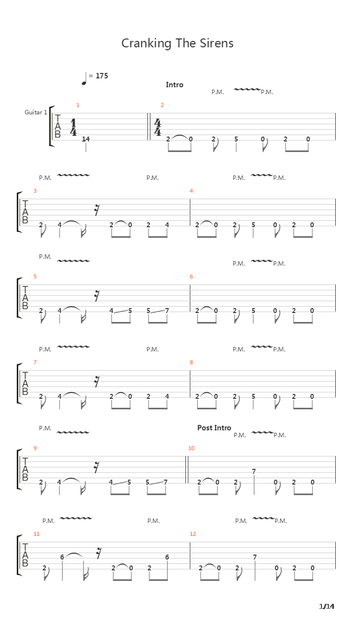 Cranking The Sirens吉他谱