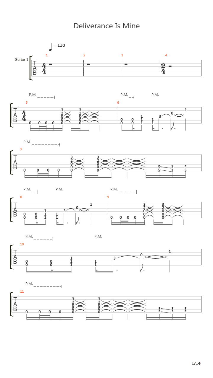 Deliverance Is Mine吉他谱