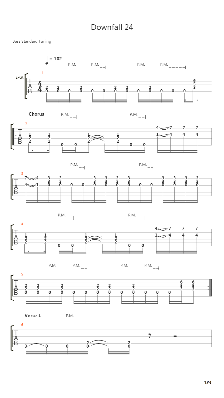 Downfall 24吉他谱