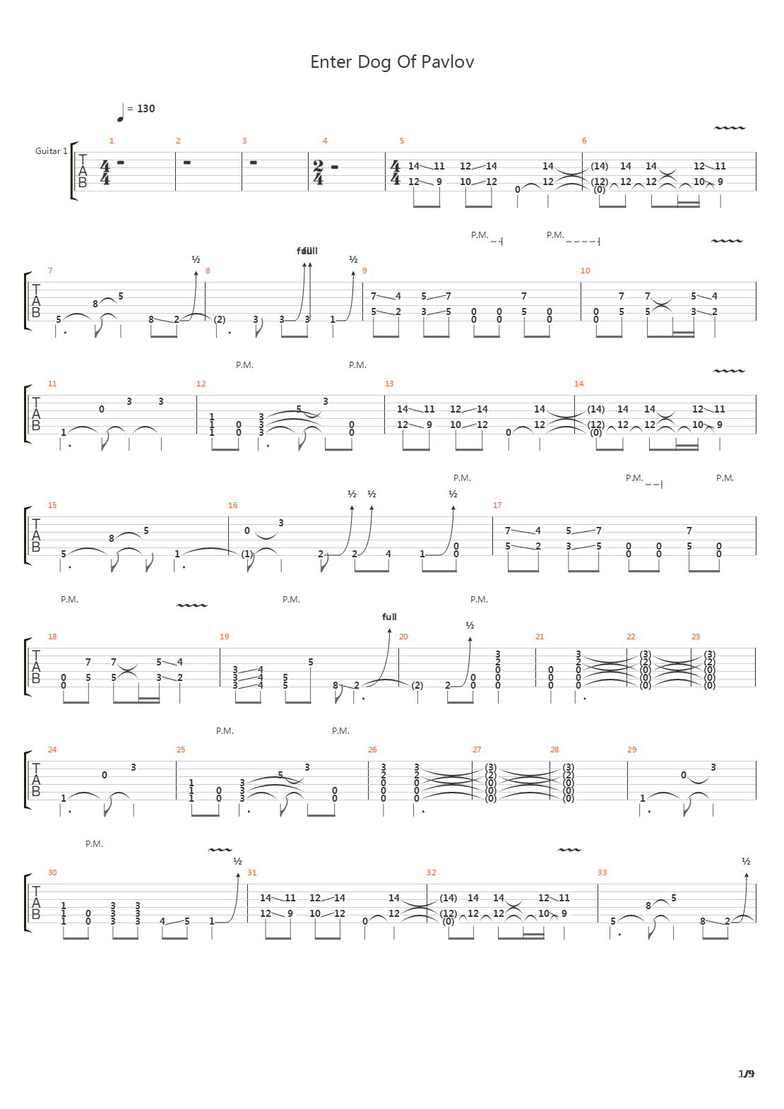Enter Dog Of Pavlov吉他谱