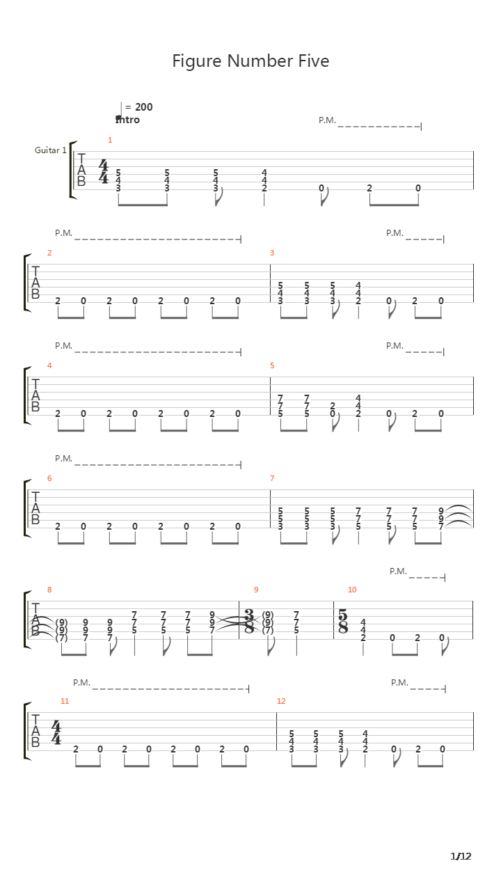 Figure Number Five吉他谱