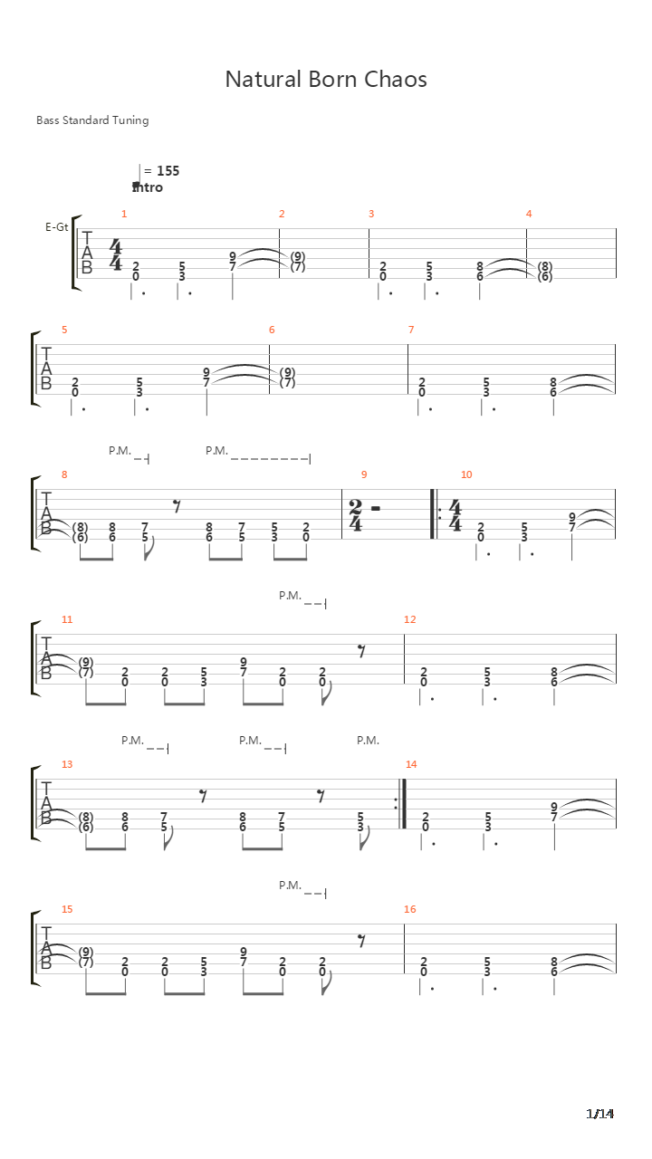 Natural Born Chaos吉他谱