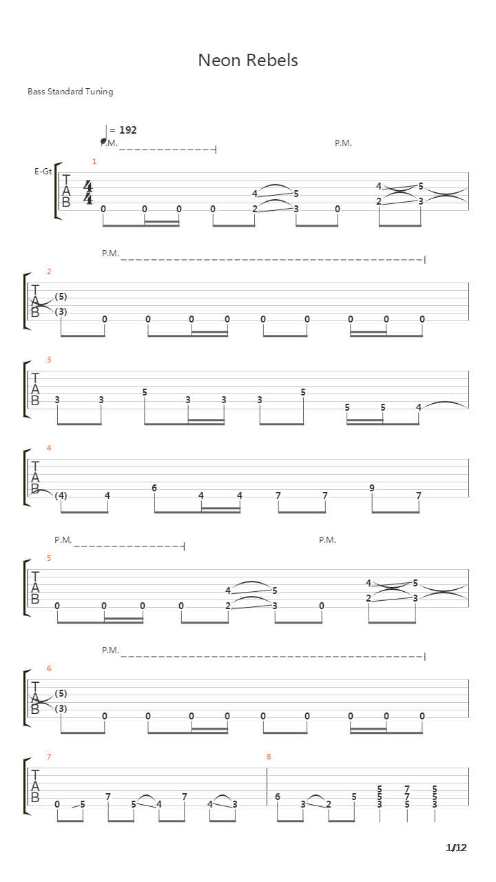 Neon Rebels吉他谱