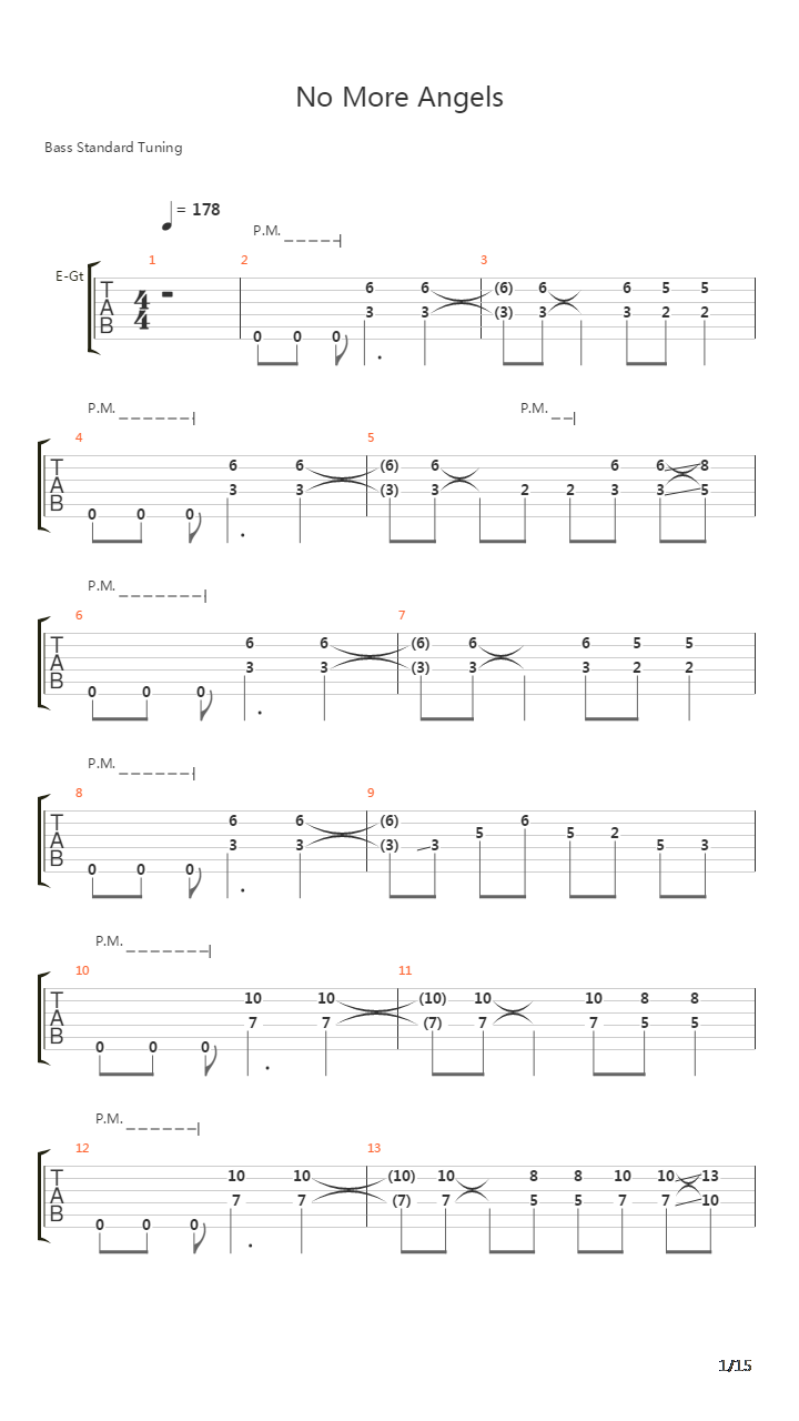 No More Angels吉他谱