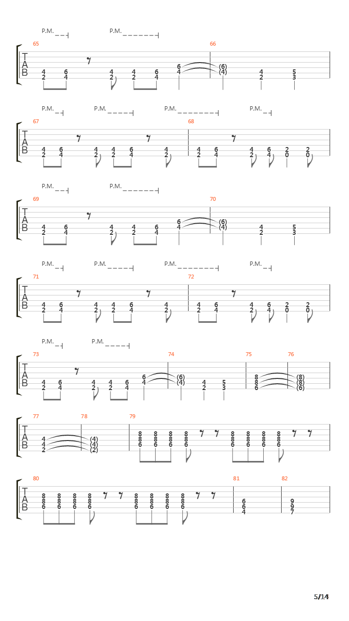 Soilworkers Song Of The Damned吉他谱