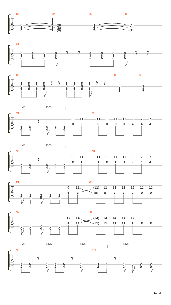 Soilworkers Song Of The Damned吉他谱